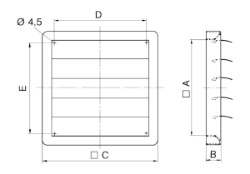 Picture of Maico AS 25 - Selbsttätige Verschlussklappe, DN 255, mit verzinktem Gitter, nur für Fortluft geeignet - Art.-Nr.: 0151.0331