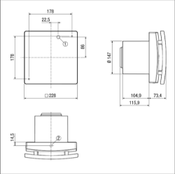 Picture of Maico ECA 150 ipro VZC - Zweistufiger Kleinraumventilator, DN 150, mit einstellbarer Einschaltverzögerung und Nachlaufzeit - Art.-Nr.: 0084.0086