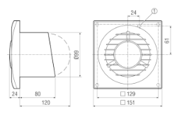 Picture of Maico ECA piano Standard - Besonders leiser Kleinraumventilator, Standardausführung - Art.-Nr.: 0084.0080