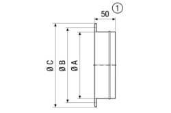 Picture of Maico GS 25 - Gegenstutzen zur Montage von elastischen Manschetten DN 250 an Lüftungsleitungen - Art.-Nr.: 0055.0169