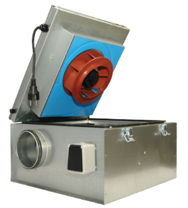 Picture of Systemair KVKE 315EC Rohrventilator DN 315, 230V/50Hz, 1~, EC, schallgedämmt - Art. Nr.: 2578 