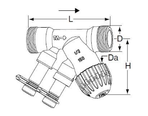 Bild von IMI Hydronic Engineering Kompaktregelventil TBV-C NF DN 15 AG/AG, Art.Nr.: 52 134-015