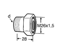 Picture of IMI Hydronic Engineering Heizkörperanschluss R1/2" für RADIETT-U, Art.Nr. : 50720115