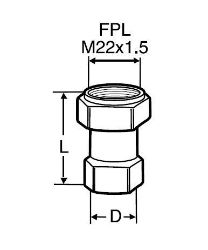 Bild von IMI Hydronic Engineering Übergangsverschraubung G1/2", Art.Nr.: 50 723-115