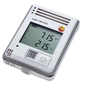 Picture of testo 160 IAQ - Funk-Datenlogger mit Display und integrierten Sensoren für Temperatur, Feuchte, CO2 und atmosphärischen Druck - Art.-Nr.: 0572 2014