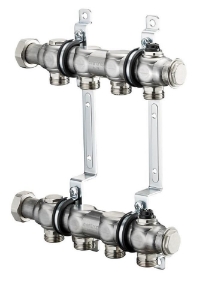 Picture of OVENTROP Edelstahl-Verteiler „Multidis SH“ für Heizkörperanbindung mit G ¾ AG, 11 Kreise, Art.Nr. : 1407161