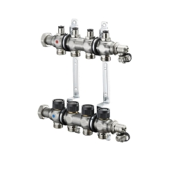 Picture of OVENTROP Edelstahl-Verteiler „Multidis SF“ für Flächenheizung mit integrierten Reguliereinsätzen, für 10 Kreise, Art.Nr. : 1405560