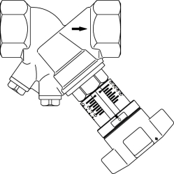 Picture of OVENTROP Strangregulierventil „Hydrocontrol VTR“ DN 20, mit Blindstopfen, Rotguss, Art.Nr. : 1060106
