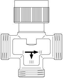Picture of OVENTROP Dreiwege-Verteilventil „Tri-D TB“ DN 15, PN 16, Messing, Art.Nr. : 1142504