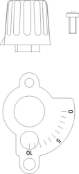 Picture of OVENTROP Einstellgruppe zur manuellen Verstellung der 3- und 4-Wegemischer, Art.Nr. : 1651500