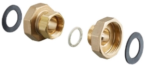 Picture of OVENTROP Anschlussverschraubung für „Regumat-RTA“ unter Verteiler, 2 x G 1 1/2 IG, Art.Nr. : 1351655