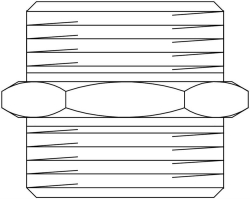 Picture of OVENTROP Doppelnippel für Kesselverrohrung R 1 x G 1 AG, Art.Nr. : 1359094