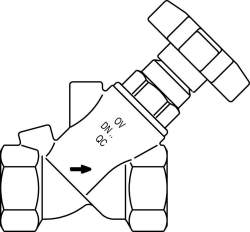 Picture of OVENTROP Freistromventil „Aquastrom F“ IG/IG DN 25, Rp 1 x Rp 1, ohne Entleerung, Rotguss, Art.Nr. : 4200808