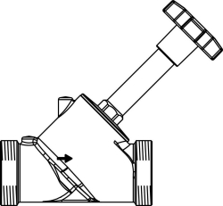 Picture of OVENTROP Freistromventil „Aquastrom F“ AG/AG DN 80, G 3 1/2 x G 3 1/2, mit Stopfen G 3/8, Art.Nr. : 4202224