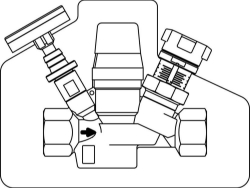 Picture of OVENTROP Thermostatventil „Aquastrom T plus“ beiderseits IG, DN 25, mit Isolierung, Art.Nr. : 4205508