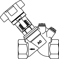 Picture of OVENTROP Strangregulierventil „Aquastrom C“ beiderseits IG, DN 25, ohne Isolierung und Thermometer, Art.Nr. : 4208156
