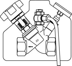 Picture of OVENTROP Strangregulierventil „Aquastrom C“ beiderseits IG, DN 25, mit Isolierung und Probenahmeventil, Art.Nr. : 4208508