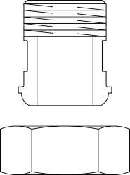 Picture of OVENTROP Anschluss-Set für „Regusol" DN 25 ÜM G 1 und Tülle G  3/4 AG, Art.Nr. : 1369085