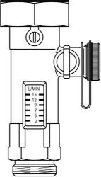 Picture of OVENTROP Durchfluss-, Mess- und Einstellvorrichtung für „Regusol“-Stationen, 7-30 l/min, Art.Nr. : 1364162