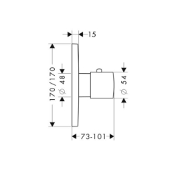 Picture of AXOR Citterio M Thermostat 59 l/min Highflow Unterputz, Art.Nr. 34716000
