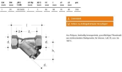 Picture of JRG Schrägfilter PN 16, DN25 - Art.Nr. : 1812.400