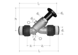 Picture of JRG Schrägsitzventil LegioStop, PN 10, 63mm, DN50 - Art.Nr. : 5222.063