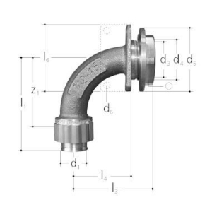 Picture of JRG Sanipex Anschlussbogen für UP-Spülkasten 1/2"-16mm/5528, Art.Nr. : 5528.710