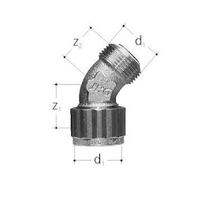 Picture of JRG Sanipex Bogen 45°, d  (mm) :16, Art.Nr. : 5527.016