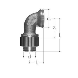 Picture of JRG Sanipex Bogen auf Verteiler,  d  (mm) :20,  Art.Nr. : 5523.020