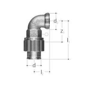 Picture of JRG Sanipex Bogen auf Verteiler,  d  (mm) :25, Art.Nr. : 5523.025