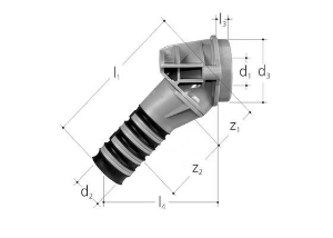 Picture of JRG Sanipex Dose 45°, d 20(mm), GN 3∕4(inch), Art.Nr. : 5403.300