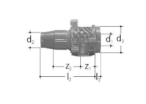Picture of JRG Sanipex Dose gerade,  d 20(mm), GN 1∕2(inch), Art.Nr. : 5401.200