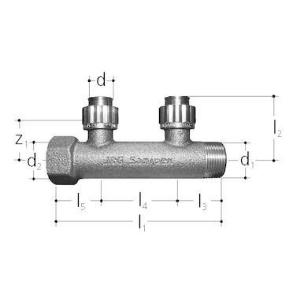 Picture of JRG Sanipex UP-Verteiler 2-fach, d 20mm, Art.Nr. : 5427.220