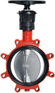 Picture of KSB Einklemm-Absperrklappe BOAX-S mit Getriebe  MR100 PN10 DN450, Art.Nr. : 42385043