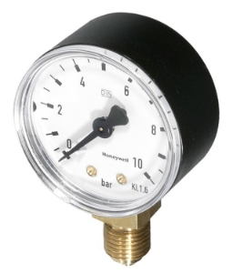 Picture of Honeywell Resideo Manometer M38K G 1/4, 50mm, unten, Teilung 0-4bar,  Art.Nr. : M38K-A4