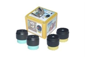Picture of LINUM FUßDÄMPFER SET MIT 4 STÜCK 2 X GELB + 2 X BLAU 50/80 KG ,  alte Kode : LAC-421, Art.Nr. :LAV-1121-000