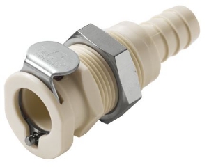 Picture of CPC Kupplungen 3/8 Hose Barb Non-Valved Panel Mount Polypropylene Coupling Body- 25 Stk,  Art.Nr. : PLC1600612