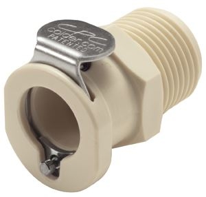 Picture of CPC Kupplungen 3/8 MBSPT Valved Polypropylene Coupling Body- 25 Stk,  Art.Nr. : PLCD1000612BSPT