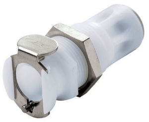 Picture of CPC Kupplungen 1/4 JG Valved Panel Mount Acetal Coupling Body- 25 Stk,  Art.Nr. : PLCD11004