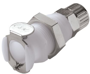Picture of CPC Kupplungen 3/8 PTF Valved Panel Mount Acetal Coupling Body- 25 Stk,  Art.Nr. : PLCD12006