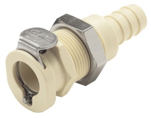 Picture of CPC Kupplungen 3/8 Hose Barb Valved Panel Mount Polypropylene Coupling Body- 25 Stk,  Art.Nr. : PLCD1600612
