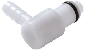 Picture of CPC Kupplungen 1/4 Hose Barb Valved Elbow Acetal Coupling Insert- 25 Stk,  Art.Nr. : PLCD23004