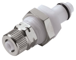 Picture of CPC Kupplungen 8mm PTF Valved Panel Mount Acetal Coupling Insert- 25 Stk,  Art.Nr. : PLCD400M8