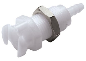 Picture of CPC Kupplungen 5/16 Hose Barb Valved Panel Mount Acetal Coupling Body- 10 Stk,  Art.Nr. : PLMD16005