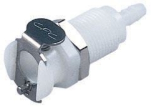 Picture of CPC Kupplungen 1/16 Hose Barb Valved Panel Mount Acetal Coupling Body- 25 Stk,  Art.Nr. : PMCD1601