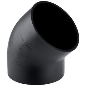 Picture of  Geberit PE Bogen,  Winkel: 45°, DN:125, d[mm]:125, X[cm]:6.5 , Art.Nr. : 368.045.16.1