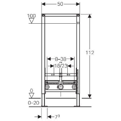 Picture of Geberit Duofix Element für Bidet, 112 cm, universell, Art.Nr. : 111.548.00.1