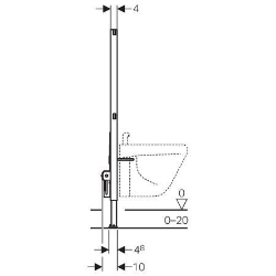 Picture of Geberit Duofix Element für Bidet, 112 cm, universell, Art.Nr. : 111.548.00.1