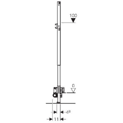 Picture of Geberit Duofix Element für Dusche, 130 cm, mit Wandablauf, Wandarmatur Aufputz, für Estrichhöhe am Einlauf 65–90 mm, Art.Nr. : 111.589.00.1