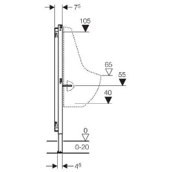 Picture of Geberit Duofix Element für Urinal, 112 cm, Tamaro S60, Art.Nr. : 111.629.00.1